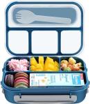 1300ml Plastic Bento Lunch Box Blue Food Grade Kids Bento Box