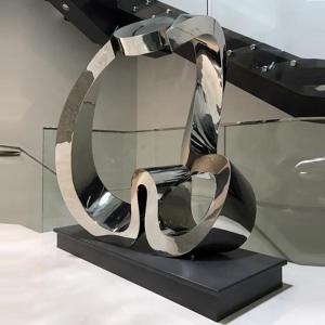 Wholesale Outdoor Abstract 316 Stainless Steel Statue Mirror Polished from china suppliers