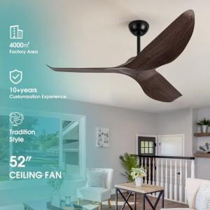 Wholesale Modern Decorative 52 Inch Black / White Ceiling Fan Without Light BLDC Motor Ceiling Fan from china suppliers