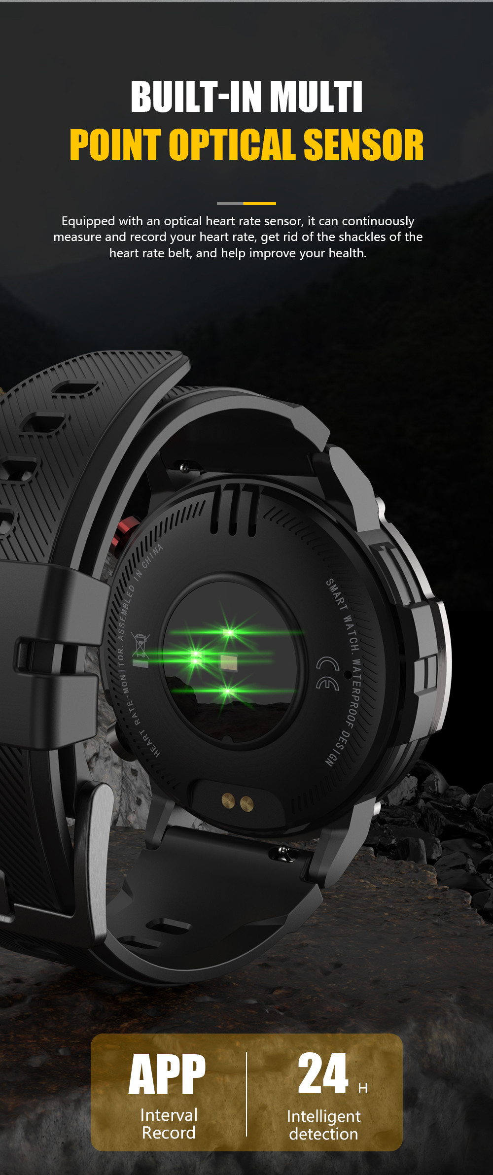 Touch Screen Tactical Smartwatch with Text and Call, Heart Rate, Blood Oxygen, and Activity Trackers