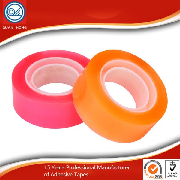 18mm Pure Crystal Clear BOPP Stationery Tape Strong Adhesive ISO&SGS Certificate