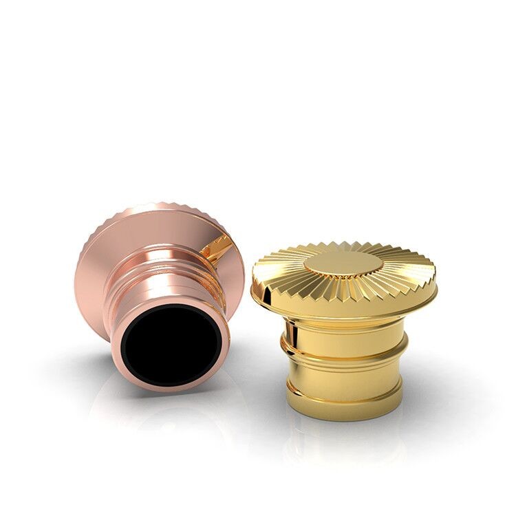 Round Cyclindrical Zinc Alloy Perfume Bottle Caps For 15mm Neck