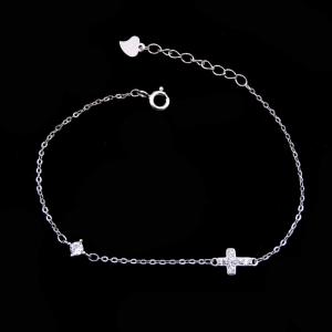 Wholesale AAA 925 Silver Cubic Zirconia Bracelet Element Korean Fashion Design For Girls from china suppliers