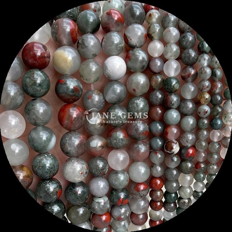 Gemstone Cut Round Gems Bead Zebra Jasper Mahagony Obsidian Various Types Crystal Healing Stone Loose Bead Strands for Handmade Accessories