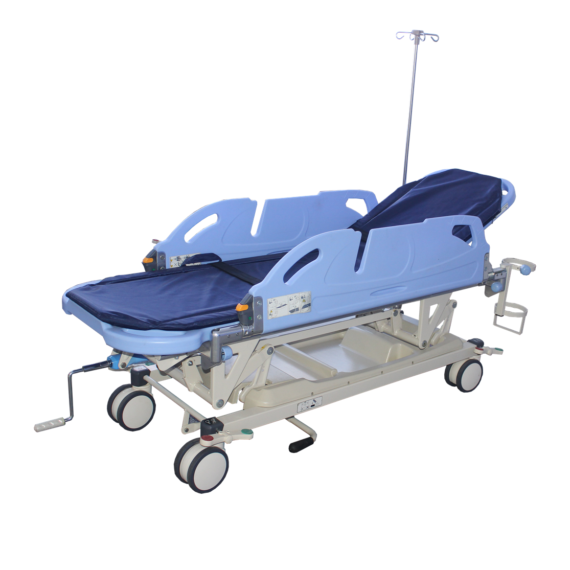 Medical Folding Adjustable Ambulance Patient Transfer Emergency Bed Hospital Stretcher Trolley 560MM 30CM