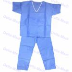 Protective Non Woven Disposable Patient Gown Safety Non Sterile Short Sleeve