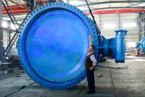 Wholesale AWWA DN3000 High Performance Butterfly Valves , High Temperature Butterfly Valves from china suppliers