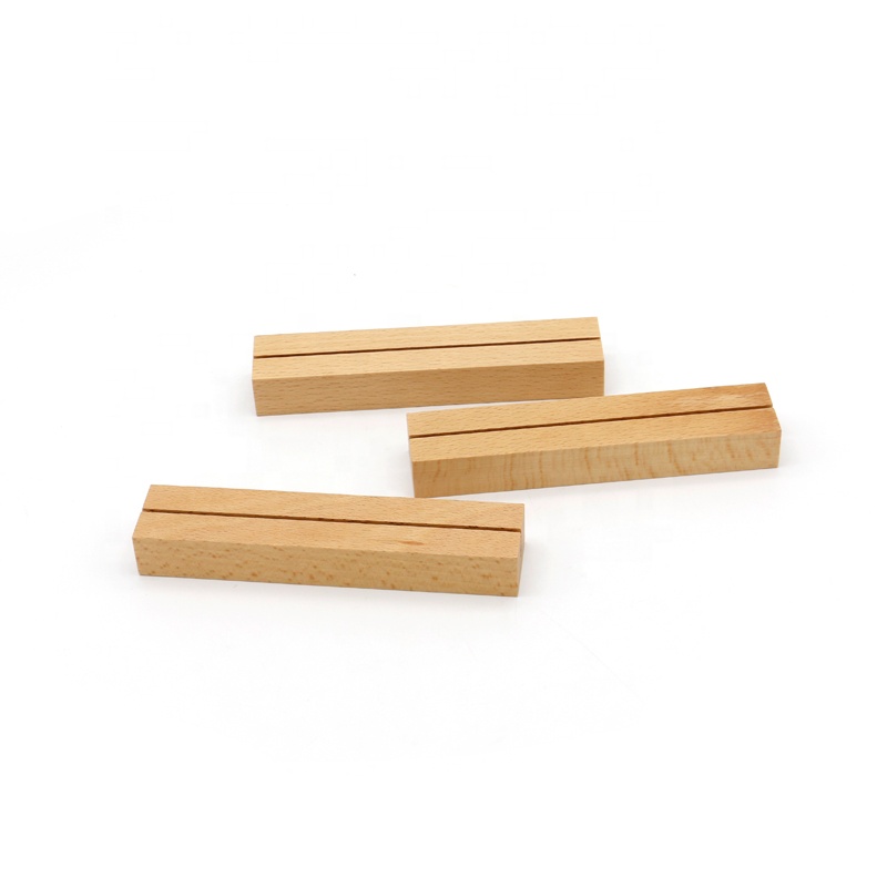 Wood Base Wooden Menu Holder Table Card Holder Postcard Photo Picture Display Stand for Desk Home Party Office Decoration
