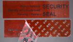 55um 1mil Tamper Proof Seal Security Sticker Glossy Red Semi Transfer High
