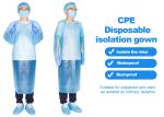Disposable Civil Usage Dustproof and Anti-Statics CPE Gown Blue Disposable