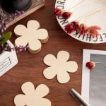 Unfinished Wooden Flower Cutouts Discs Crafts Wood Ornaments Flower Embellishmen