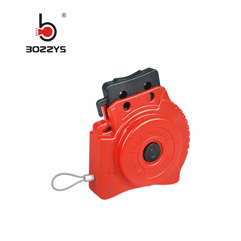 Yellow Adjustable Cable Lockout Impact Resistant Lock Handle Rotatable
