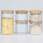 High Borosilicate Glass Jars 300ml Kitchen Canisters With Pantry Cork Lid