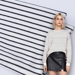 Wholesale Organic Cotton Interlock Fabric Custom Yarn Dyed Rib Knit Material 32S 175cm from china suppliers