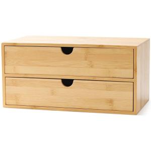 Wholesale Natural Organic Bamboo Cosmetic Storage Box Functional 12.99x7.48x6.26 Inch from china suppliers