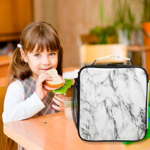 Wholesale Portable Lightweight Reusable Marble Insulated Lunch Tote Bag from china suppliers