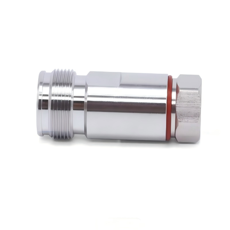 50 Ohm 4.3-10 RF Connector Female Clamp Type with Gold-plated Brass for Super-flexible Cables