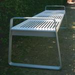 Street Furnitures 1800L*575W*540H Mm White Iron Garden Bench