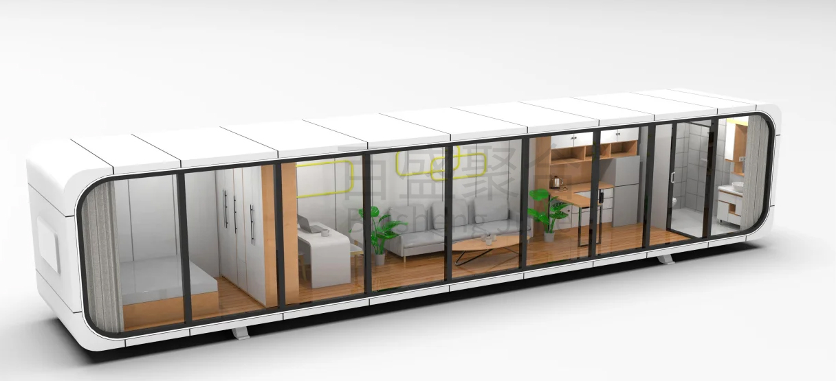 Small House Office Pod with Furniture Modern Design Villa Expandable Apple Cabin