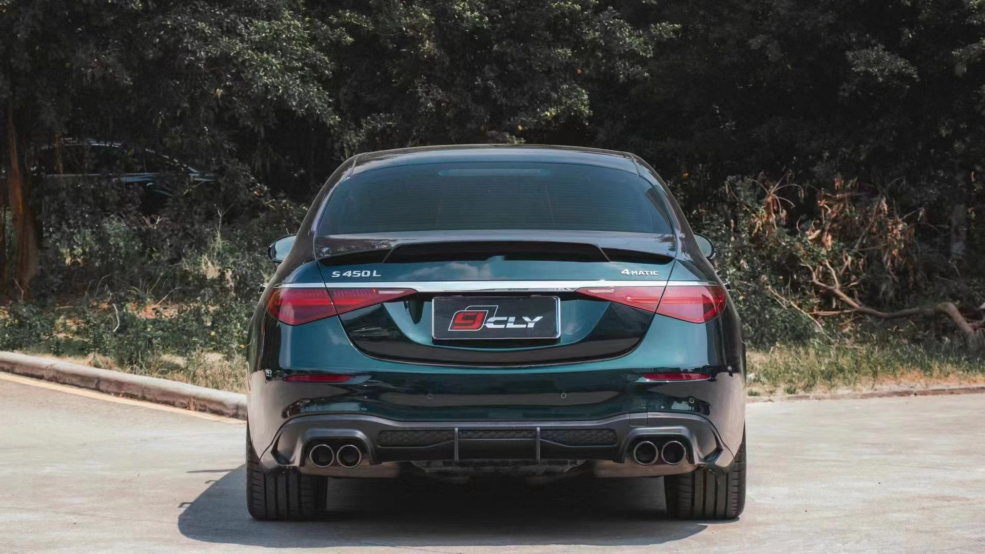 For Mercedes S-Class W223 S400 S450 Carbon Fiber Body Kit W223 Maybach Upgraded BUS Style Front Shovel Diffuser Spoiler