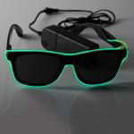 Multi-Color Half Frame EL Sunglasses Light Up Glow Sunglasses For Concerts,