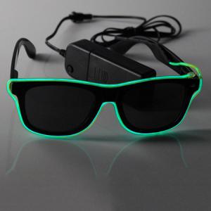 Wholesale Multi-Color Half Frame EL Sunglasses Light Up Glow Sunglasses For Concerts, Party, Night Clubs from china suppliers