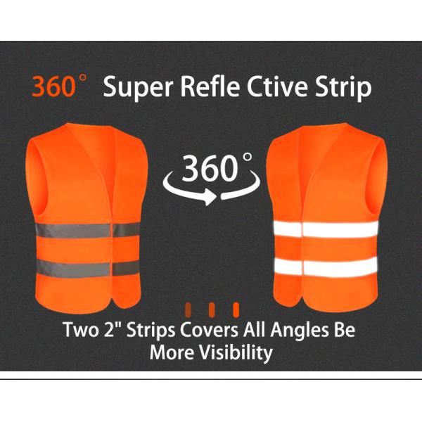 S - 3XL Hi Vis Vest Industrial Security Traffic Safety Jacket Reflective