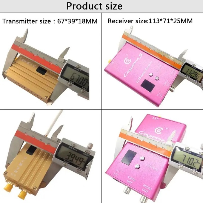 1.2Ghz 8W FPV Video Transmitter 1200Mhz Wireless Video Link Dual Antennas 3