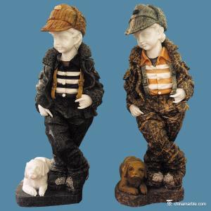 Wholesale China marble Stone Carving Sculpture Children Statue SCD-02 Sculpture from china suppliers