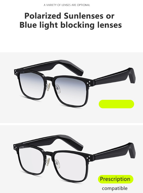 PC Arms AI Glasses Translator , Anti Blue Light Smart Glasses Waterproof For Man And Woman