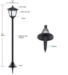 40 Inches Mini Solar Lamp Post Lights Outdoor Solar Powered Street Lights For