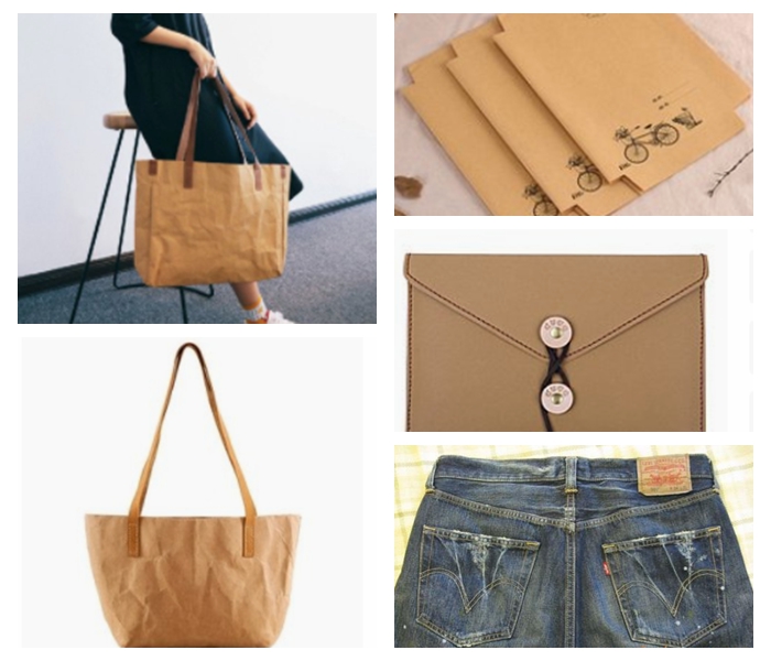 Eco - Feiendly Natural Fiber Pulp Washable Kraft Paper Colorfol For DIY Carry - On Bags