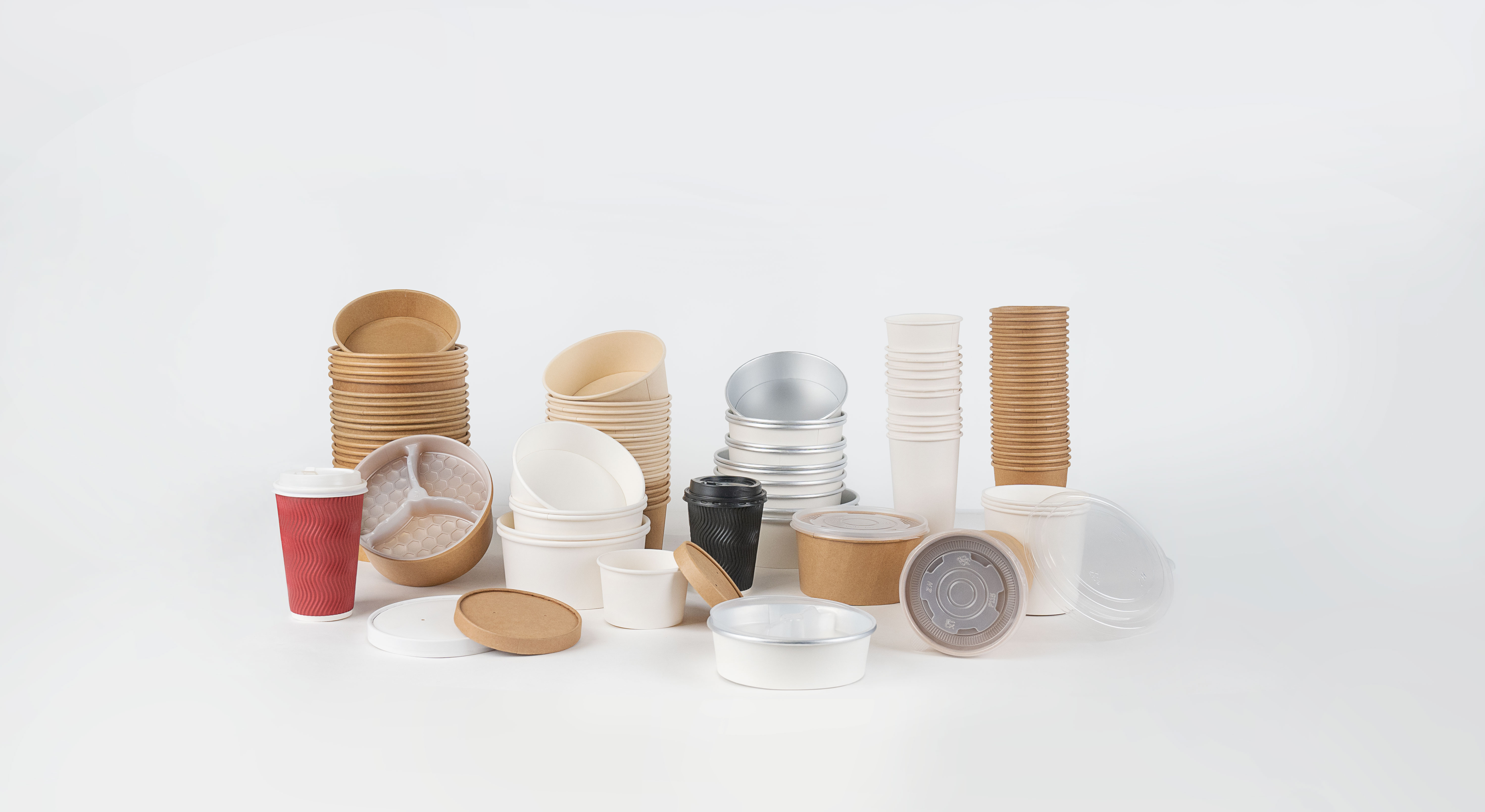Paper Biodegradable Soup Cups 500ml For Restaurant