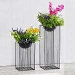 Room furniture metal creative bright flower pot stand for indoor flowers and