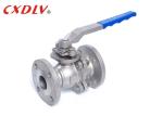 Stainless Steel DIN RF Flanged Ball Valve 2pc With Handle Operation