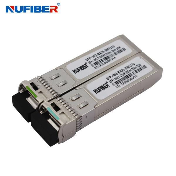 Mini 10G WDM SFP+ Module 1270nm/1330nm 10G BIDI SFP+ Transceiver 20km LC