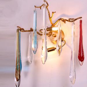 China OEM Waterdrop Crystal Serip Wall Light Decorative Wall Lamp For Hotel on sale