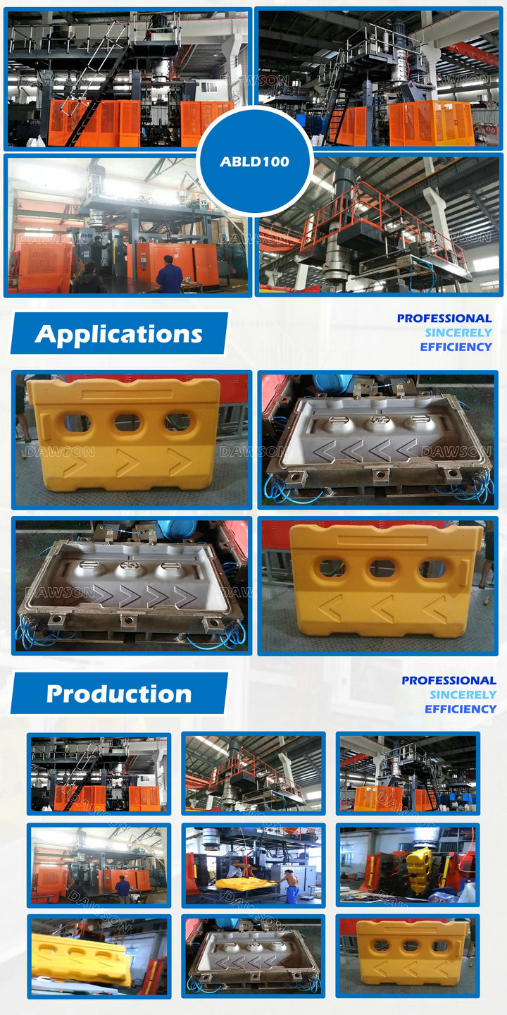 120L Full Automatic Traffic Barrier Extrusion Blow Molding Machine