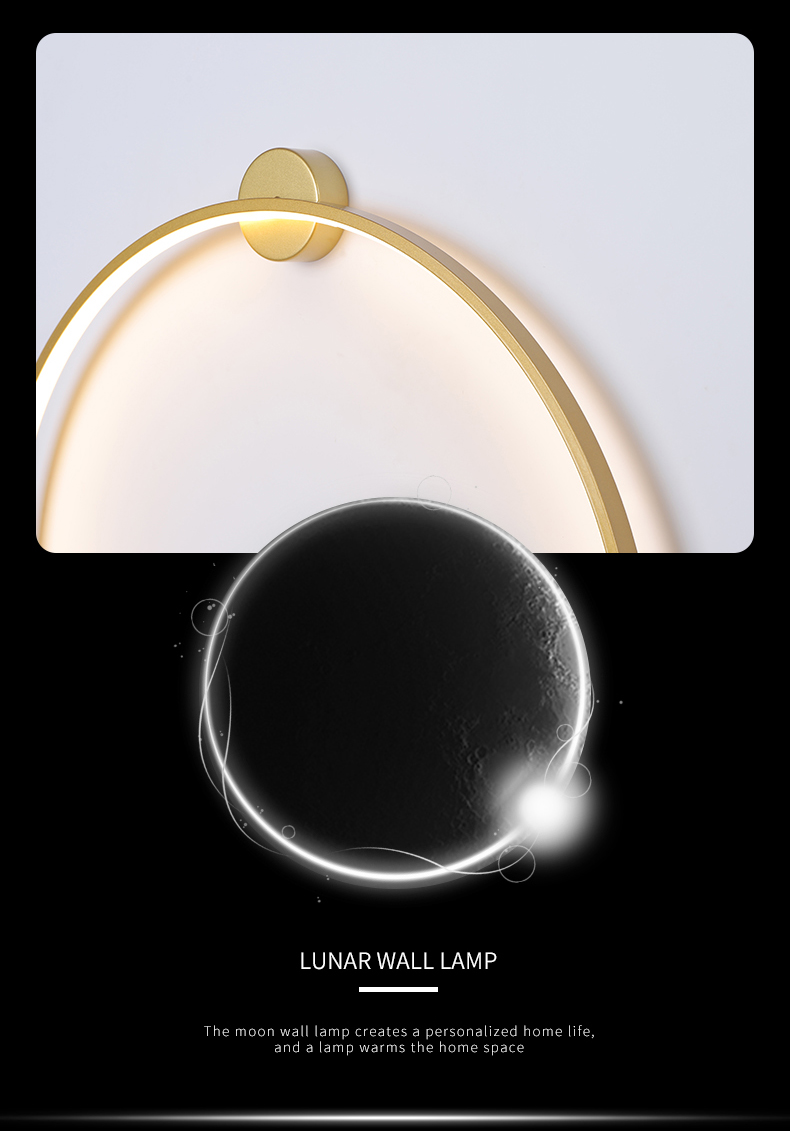 Minimalist modern background wall led wall lamp designer art living room sofa circle wall lamp(WH-OR-232)
