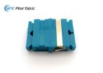 SC Duplex Fiber Optic Network Adapter Flangeless Ceramic Sleeve SUS304 Metal