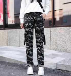 Wholesale                  Wholesale Fashion Ripped Jeans Womens Denim Pants Side Pocket New Trouser Pant for Woman Cargo Pant Jeans              from china suppliers
