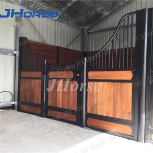 Wholesale Horse Stable stall Panel in Hot Dipped Galvanised with black wood from china suppliers