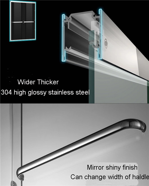 Two Panel Sliding Glass Shower Doors Glass Thickness 6mm With PVC Waterproof Strip
