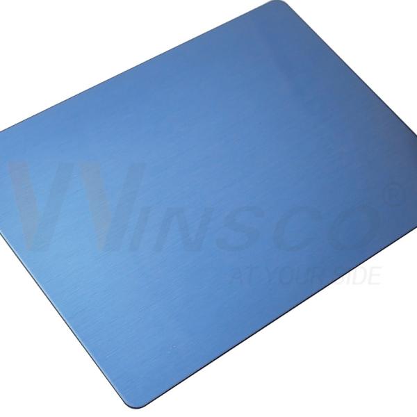 SS 304 304L Satin Inox Metal Plate Brushed Sapphire Blue Matte Stainless Steel