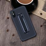 Color Red Carbon Fiber Invisible Kickstand TPU Case Back Cover For IphoneXS