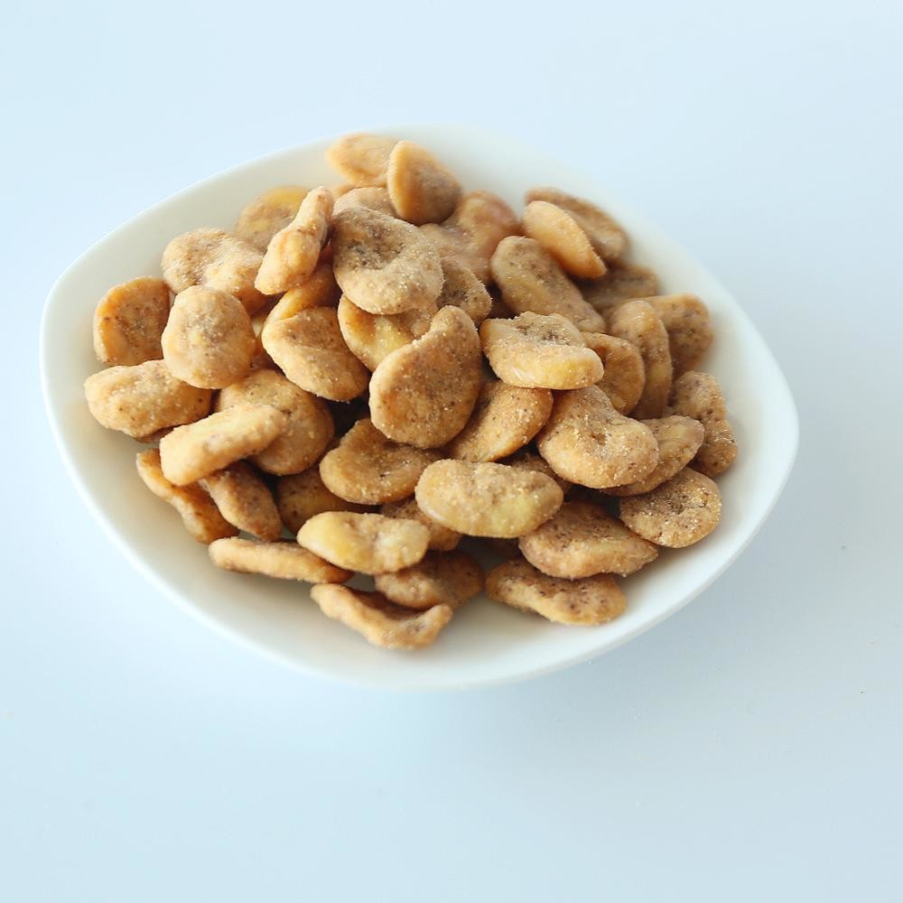 Vegan OEM Cocoa Flavor Coated Fried Broad Bean Chips Crispy