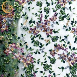Wholesale 140cm Width 3D Flower Lace Fabric / Flower Embroidery Lace For Home Textile from china suppliers