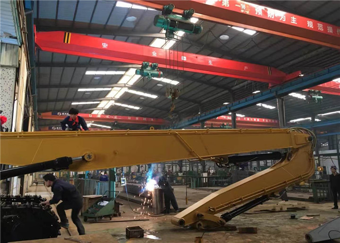 Cat 345 Cat349 Excavator Vibro Pile Hammer with Long boom Drive 9m 12m 15m 18m steel sheet plate and concrete casing