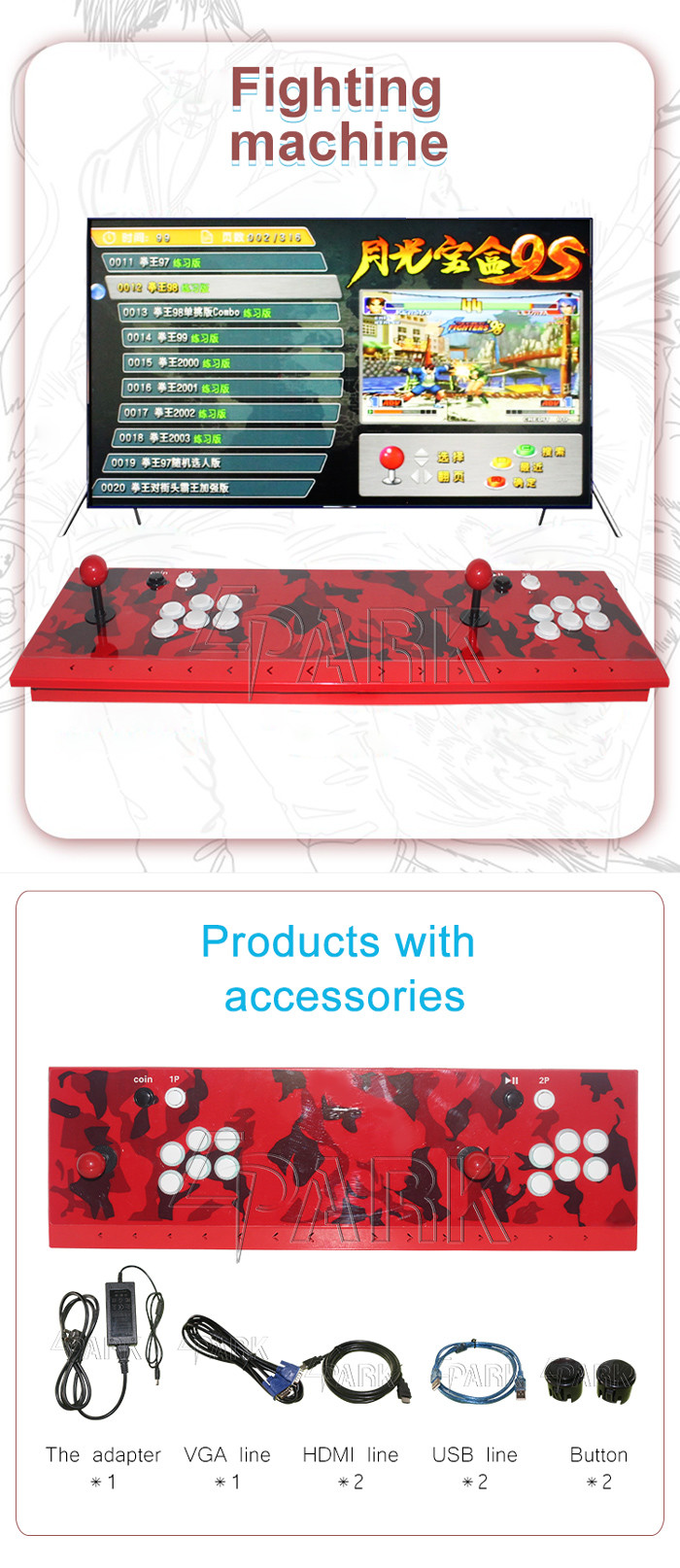 Retro Arcade 16 Bit L77*W25*H5 CM Video Game Console for home use