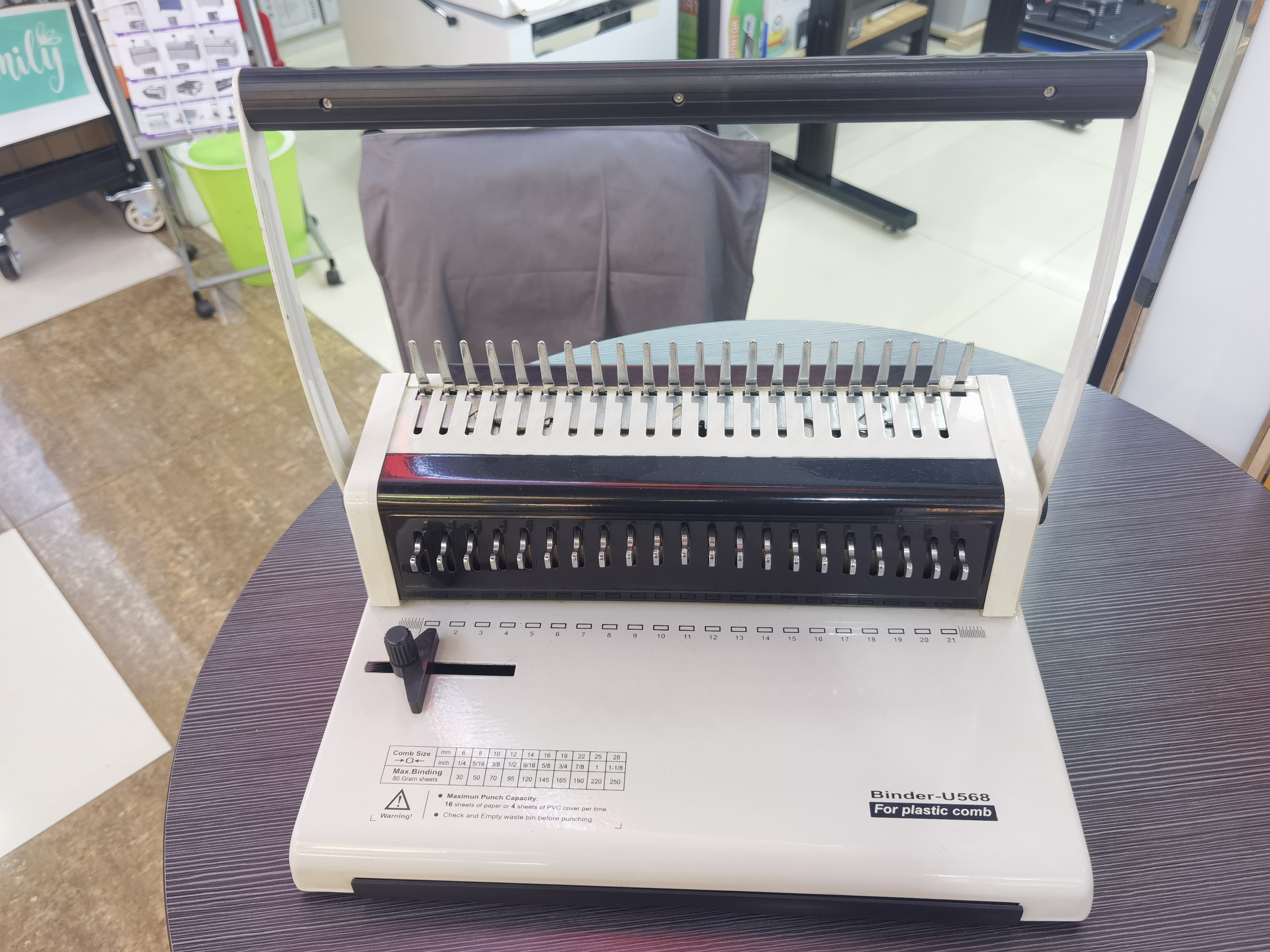 Spiral Binding Machine For Home Office Max Binding Thickness 450 Sheets 51mm Rings